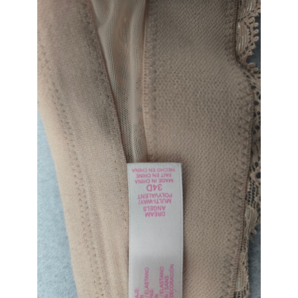 Victoria's Secret Dream Angels Strapless Multi-Way Bra Beige 34D Lace Trim - Picture 6 of 7